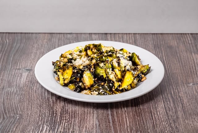 Crispy Garlic Brussels Sprout.