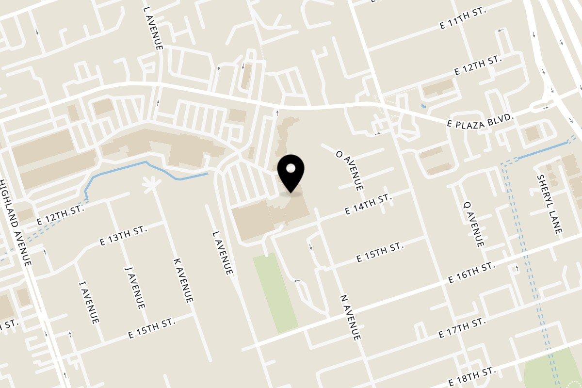 Map showing the location of Crab Fever - San Diego on 1420 E Plaza Blvd d2 in National City